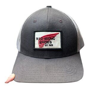 Red Wing Hat Adult Unisex Backsnap Black Red Multicolor